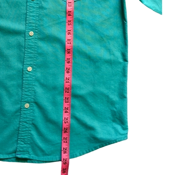 Aeropostale Men's Long Sleeve Oxford Button-Down Shirt.Size M. Color Green. - Picture 5 of 9